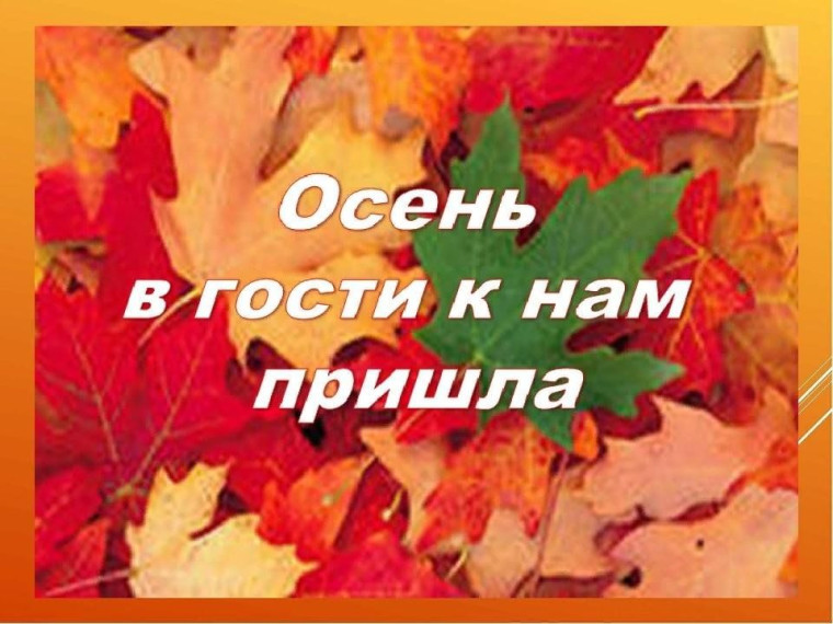 Осень в гости к нам пришла..